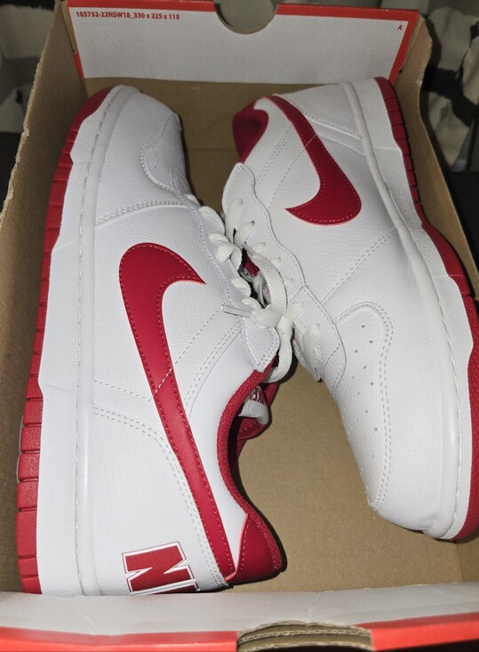 Nike Other - 11.5 Mens BIG NIKE lows Red & White Sneakers (NEW) Damage Box